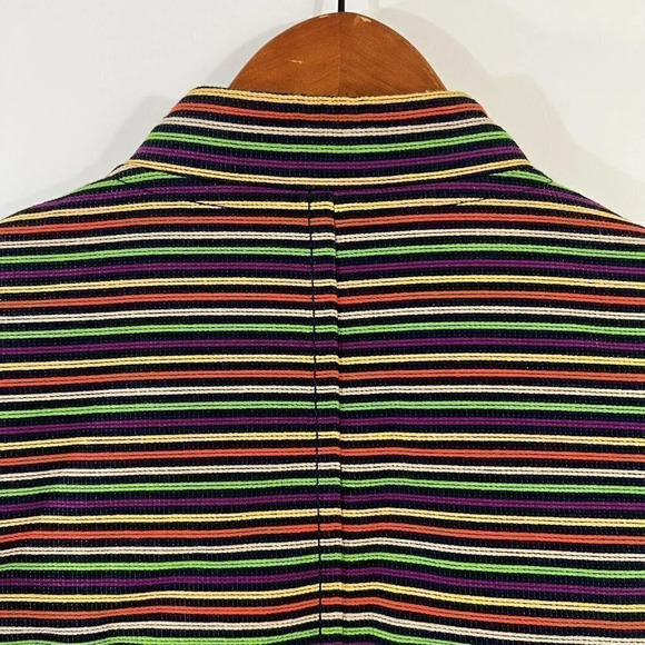 Talbots Colorful Striped Blazer Jacket Mock Collar Button Up 14P Career Business - Picture 6 of 6